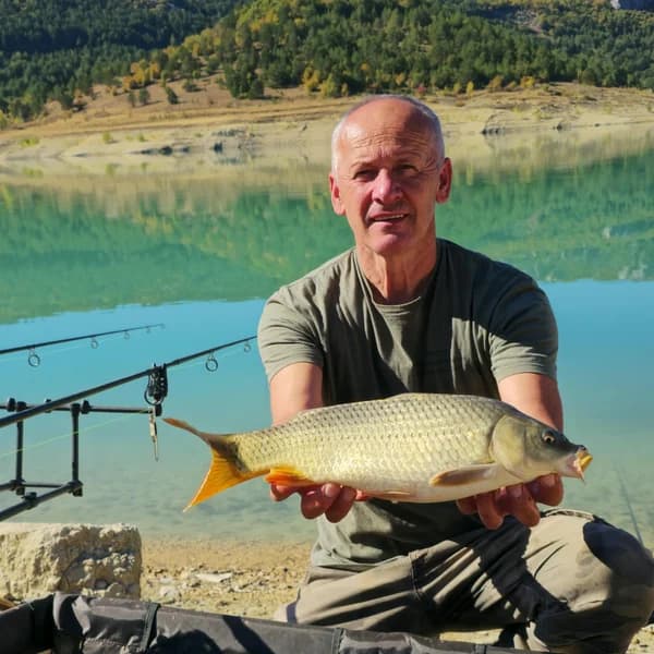 The original fishing photo the mosaic was built from